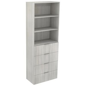 Lugna 2048 x 750 x 380mm Mist Ready to Assemble Robe Insert 2 Shelf 4 Drawer Unit