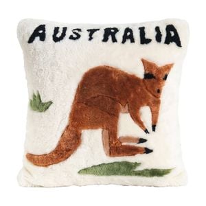 Huxford Grove Shorn Sheepskin Cushion Cover Kangaroo White 45x45cm