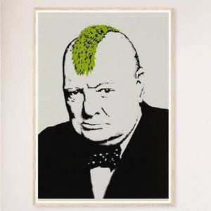 Galrie Banksy Turf War 2003 Artwork - Master Edition Print on Archival Quality Paper, Wood Frame, A3 30 x 42cm (12 x 16inch)