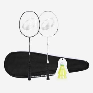 Decathlon - Adult Badminton Racket Br Sensation 500 Set Black White - One Size