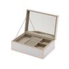 One Six Eight London Sara White / Rose Gold Large Jewellery Box