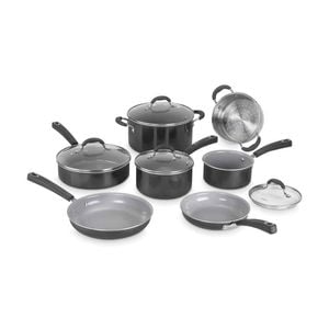 11pc Cuisinart Ceramica Xt Nonstick Kitchen Cookware Cooking Set Black