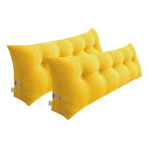 SOGA 2x 150cm Yellow Wedge Bed Pillows