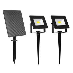 Click 500 Lumen Solar Powered Twin Head LED Floodlights