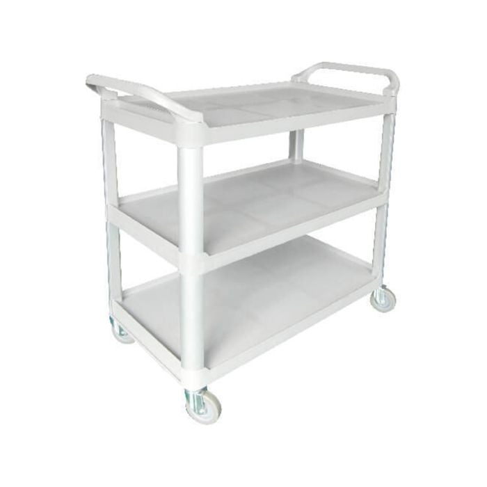 Caterrax Utility Trolley Grey Plastic 3 Shelves 1020x500x960mm