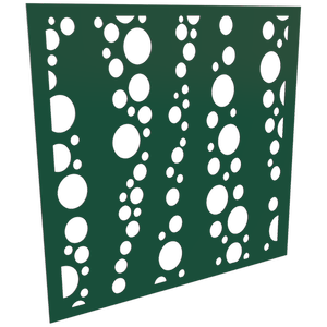 ProtectorAl 300 - 1200 x 300 - 1200mm Dark Green / Gloss White Bubbles Unframed Composite Deco Panel