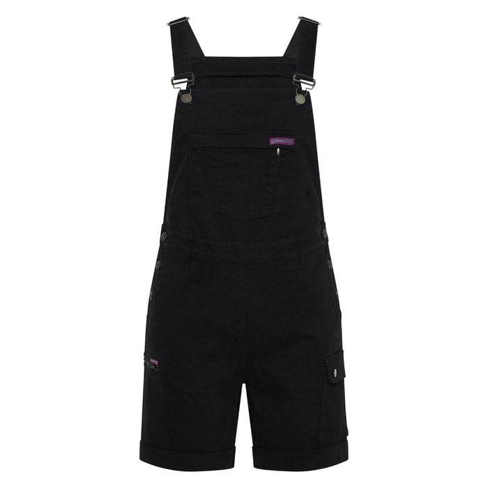 Green Hip All Women Shortalls Black Size 16