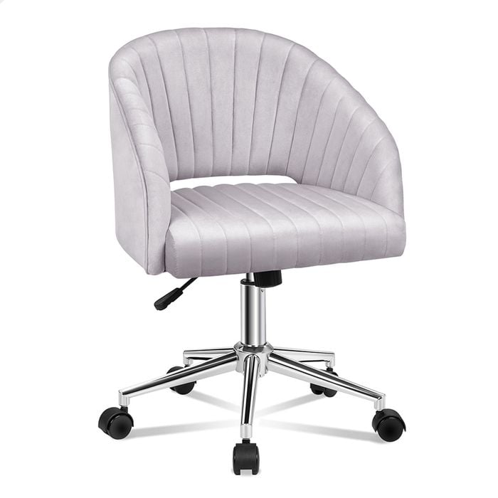 ALFORDSON Velvet Office Chair Grey