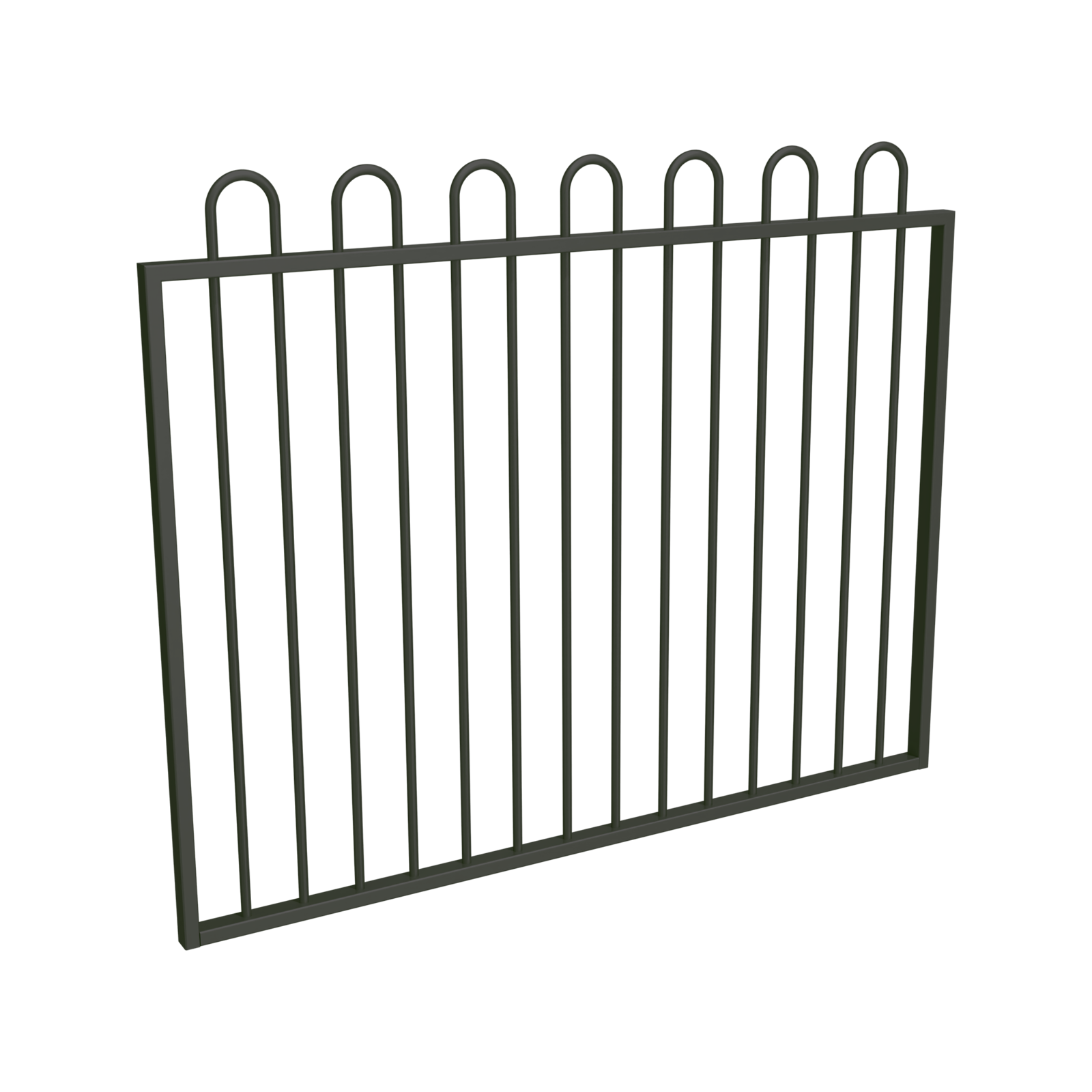 ProtectorAl 1201 - 1500mm x 1200mm Woodland Grey Aluminium Garden Gate Loop Top