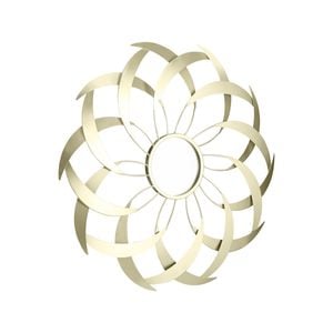 Criterion ARI 700mm Stylized Leaf Frame Gold Mirror