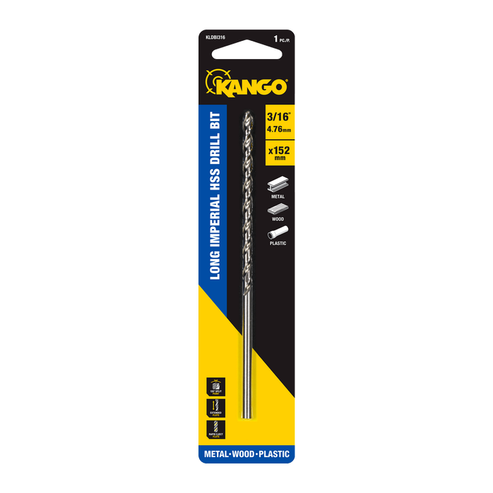 Kango 3/16" Long Series HSS Drill Bit