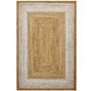Handwoven Natural Jute Rug-Border 1128-Natural Ivory-190x280cm