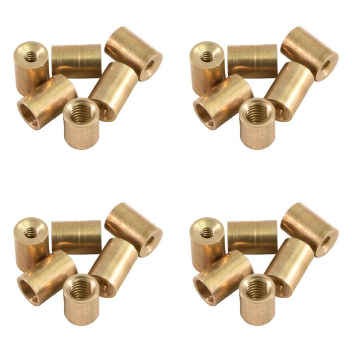 24pc Formula Sports Brass Ferrule Screw Cue Tip Replacement 12mm - Gold