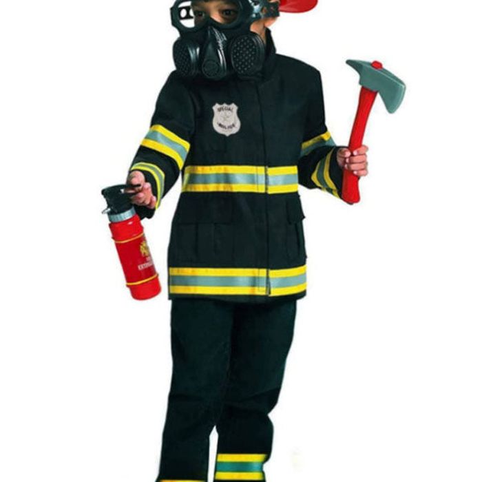 Junior Fire Rescue Boys Deluxe Firefighter Costume - 10-12