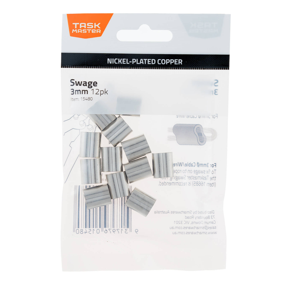 Taskmaster 3mm Copper Swage - 12 Pack - Bunnings Australia