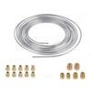 PriceDumb 25Ft Coil Roll 3/16" Steel Zinc Brake Line Tube Fuel Tubing Kit + 16 Nut Fitting