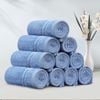 LINENOVA 10 Pack Cotton Face Towels-Blue Suede