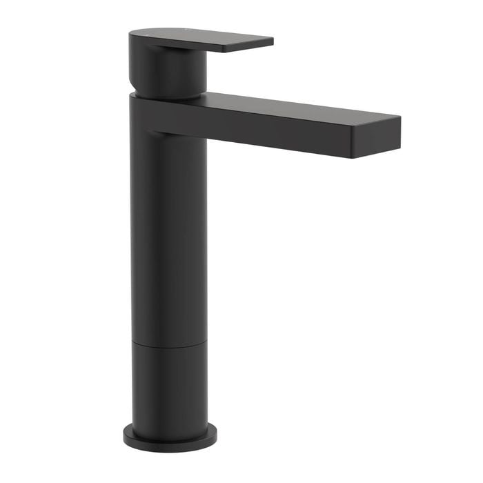 Clark  Matte Black Lead Free Round Square Tower Basin Mixer