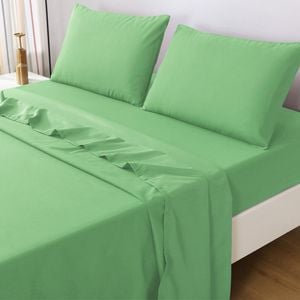 LINENOVA Microfiber Soft 1200TC Sheet Set - Green Double