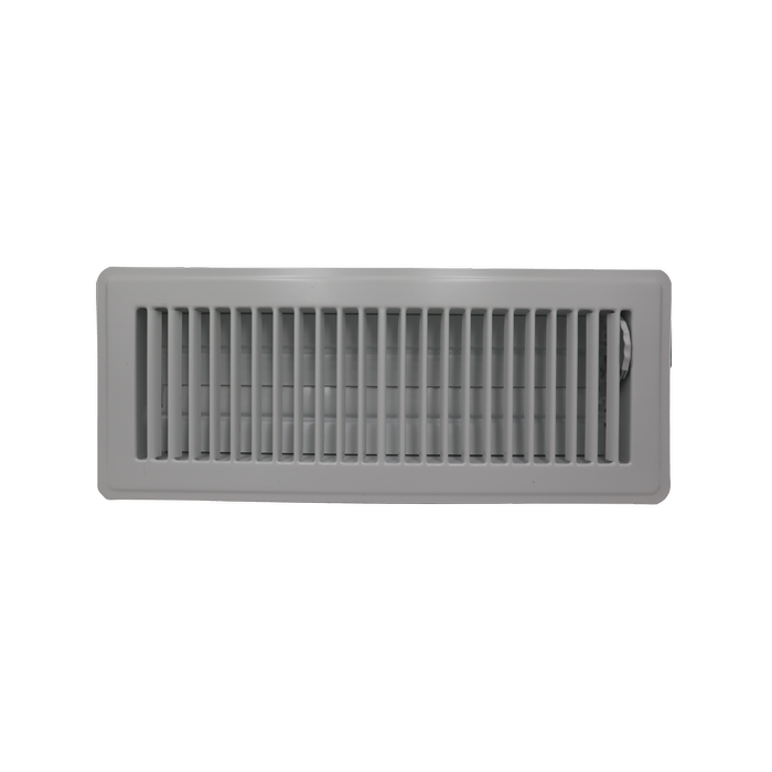 Accord 10 x 30cm White Metal Louvered Floor Vent