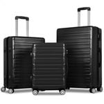 ALFORDSON 3pcs Luggage Trolley Suitcase Set Black