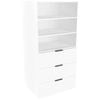Lugna 1536 x 750 x 580mm White Ready to Assemble Robe Insert 2 Shelf 3 Drawer Unit - White