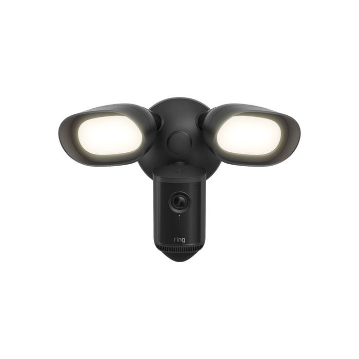 Ring Black Floodlight Camera 4K Pro Security Camera Wired