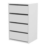 Flexi Storage Wardrobe 510 x 817 x 400mm White Matte 4 Drawer Unit
