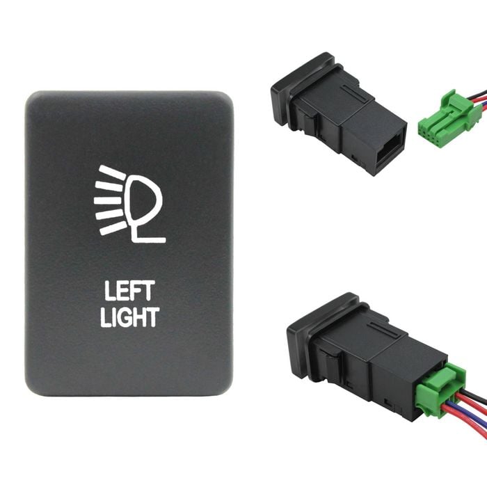 Switch Boss Blue LED Push Switch for Mitsubishi Triton (MQ MR) Pajero (QE QF) - Left Light