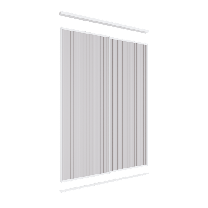 Lugna 2400 x 1201-1800mm VJ Panel Wardrobe Double Sliding Doors ...