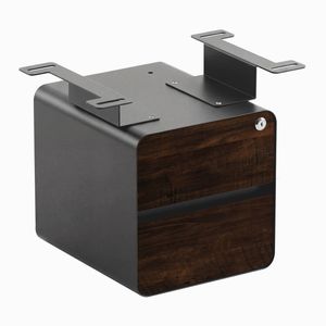 Desky Minimal Under Desk Cabinet Space Grey Frame