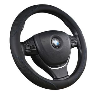 Universal 38cm Car Steering Wheel Cover Stitching PU Leather Car Cover