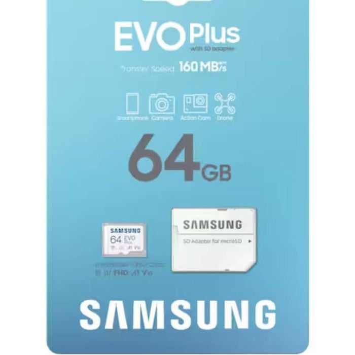 Samsung 64GB Micro SDXC EVO Plus Gen2 Memory Card