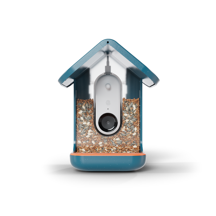 Birdbuddy Blue Smart Bird Feeder Birdwatching, Solar Roof & App