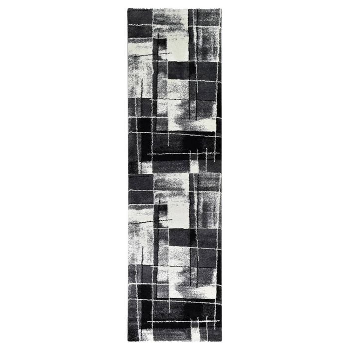 Loom & Lace Millard 297 80x150 Dark Grey Black Runner Rug
