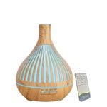 Essential Oil Aroma Diffuser And Remote - 400ml Narrow Top Wood