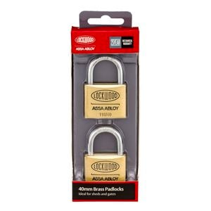 Lockwood 40mm Solid Brass 110 Series Padlock - 2 Pack