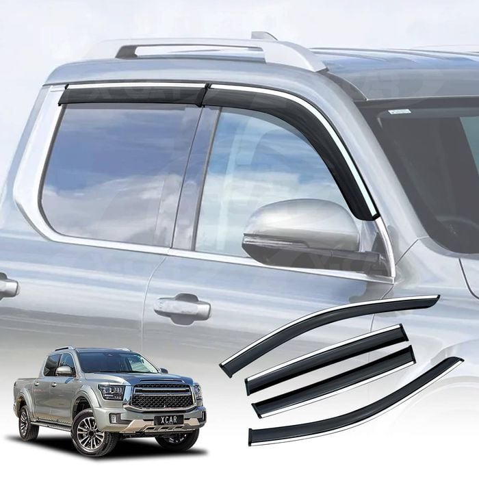 Weathershields for GWM UTE Cannon 2021-Onwards Weather Shields Wind Deflectors Window Visor