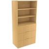 Lugna 1536 x 750 x 380mm Sand Ready To Assemble Robe Insert 2 Shelf 3 Drawer Unit