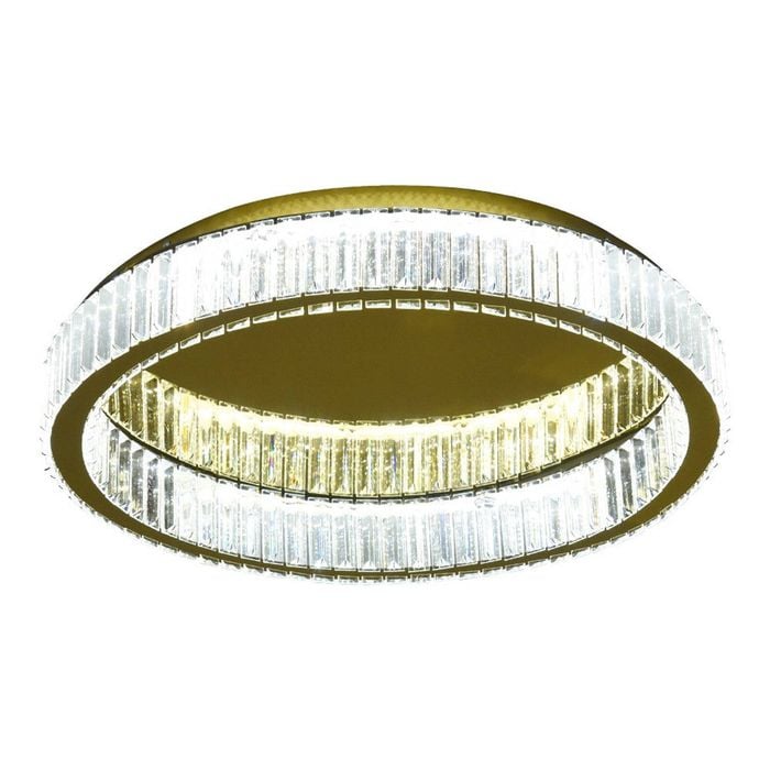 Eli & Co. Lighting Olympia 62W Tri-Colour Dimmable Crystal Ring Chandelier 59cm