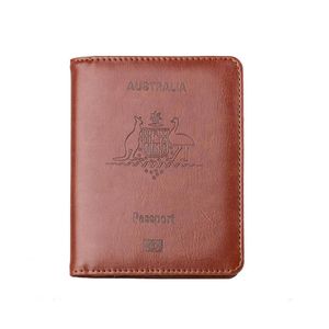 Catzon Australia Passport Holder With Card Slots Rfid Blocking For Travel-brown