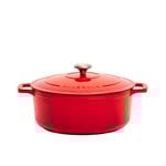 Chasseur Round French Oven 24cm - 3.8L Chilli Red