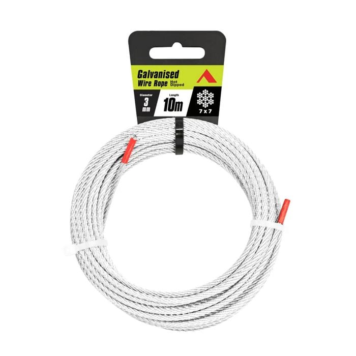 Pinnacle 3mm x 10m Galvanised Wire Rope