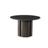 Raimon Furniture Devika Round Glossy Artificial Marble Effect Kitchen Dining Table 120cm Grey