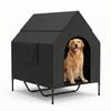 Advwin 2in1 Large Dog House Elevated Breathable Weatherproof Pet Shelter Outdoor