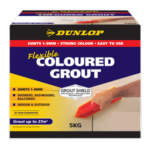 Dunlop 5kg Flexible Coloured Grout - Charred Ash