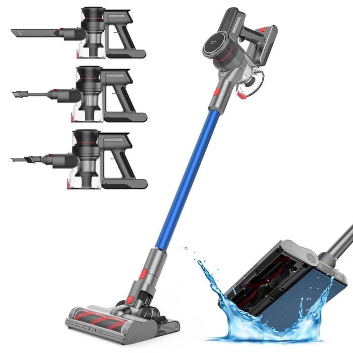 Mygenie Monster Pro Cordless Stick Vacuum & Mop, Hepa, Powerful Suction Blue