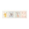 4pc Maine & Crawford Jordan 50cm Kids Room Animal Canvas Wall Art w/ Frame Asst