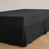 Dreamaker Superfine Washed Microfibre Pleated Valance Black King Bed