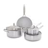 GreenPan Venice Pro Tri-Ply Stainless Steel Home Kitchen Pot and Pan Set of 4